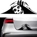 SKULL TRUNK PEEK Vinyl Decal Sticker CAR Peeping MONSTER 8 by 3.5 inch. 