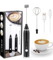 Electric Rechargeable Coffee Beater Milk Frothers Drink Whisk Mixer Egg Beater Foamer kichan items. 