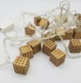 GOLDEN CUBE STRING FAIRY LIGHT ( PLUG IN GOLDEN FAIRY LIGHT ). 