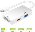 Mini DisplayPort (Thunderbolt Port) Cable, 3 in 1 Mini DP to HDMI + VGA + DVI Converter Adapter Cable, Supports Full HD1080P for MacBook, MacBook Air, iMac, Microsoft Surface Pro 1 2 3. 