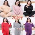 100.00kg plus Size Thermal Underwear Women Chubby Girl Plus _ size Heattech Long Johns Set Winter Bottoming Trousers Pamas. 