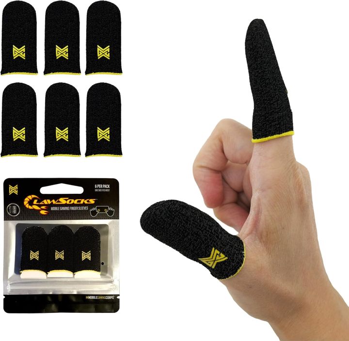 Finger Sleeves for Gaming, Gamer Thumb Sleeves Mobile Gaming Stabilizer Compression Support Sleeve, PUBG Finger
