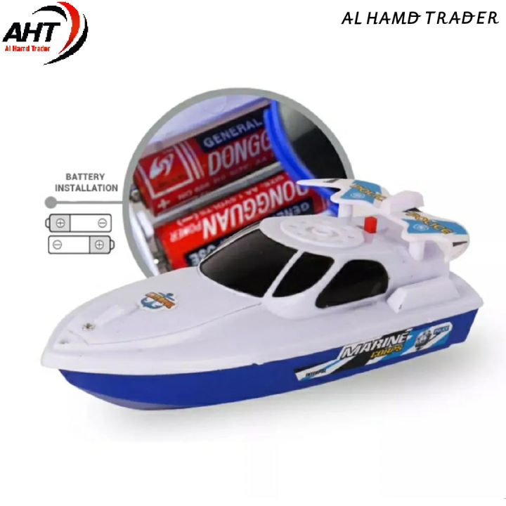 Cell Operated Speedboat Bath Toys Tub Water Play Toys for Kids- AL HAMD TRADER