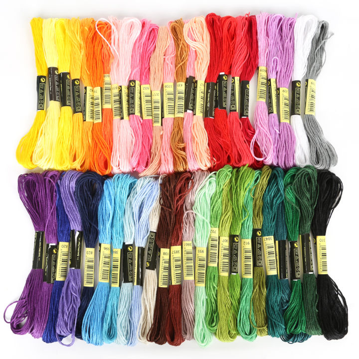 24-150pcs Mixed Color Embroidery Floss Cross Stitch Thread Similar Kit DIY Sewing Craft Handmade Accessories