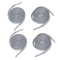 4X Trainers Plastic Tips 52.4 Long Grey Flat Wide Shoe Laces Strings. 