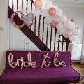 Theme: Bride to Be Foil Scripted Balloon Banner / Theme set for Bridal Shower &amp; Wedding Decoration - Rose Gold,-(K.S.). 