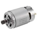 RS550 21V DC Motor with Single Speed 9 Teeth and High Torque for Electric Drill / Screwdriver. 