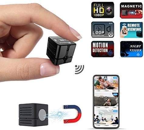 Mini Wifi Hidden Online IP Camera with 1080P resolution. Night vision and motion detection for enhanced security, Easy to set up and access through mobile app