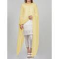 Lemon Yellow Chiffon Dupatta For Girls/Ladies-Chiffon  Dupatta 2.5 Meter Color Premium Chiffon Quality Durable Fabric Reasonable Stylish Look Dupatta. 