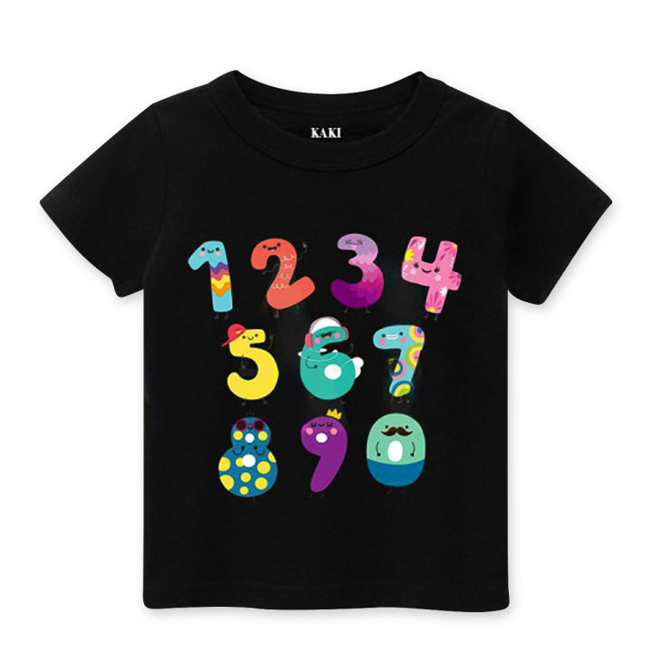Math Numbers Educational T-Shirt For Boys Girls Kids