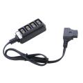 Male D-Tap B Type Power Dtap Tap To 4 Female P-Tap Ptap Hub Adapter Electric Splitter For Photography Power Accessories. 