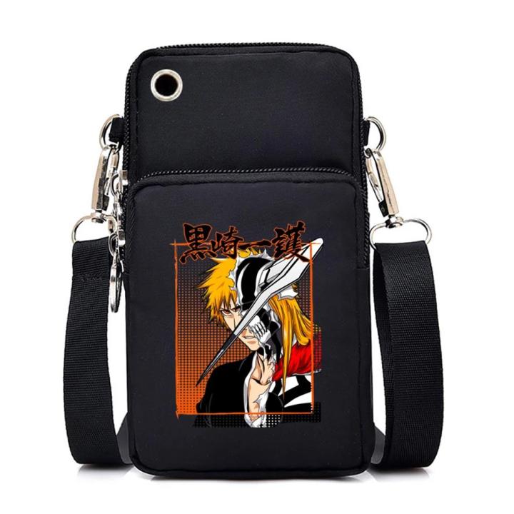 Bleach Anime Small Shoulder Bag Women Mobile Phone Bag Mini Crossbody Messenger Bag Bleach Manga Purses and Handbag Women Bags
