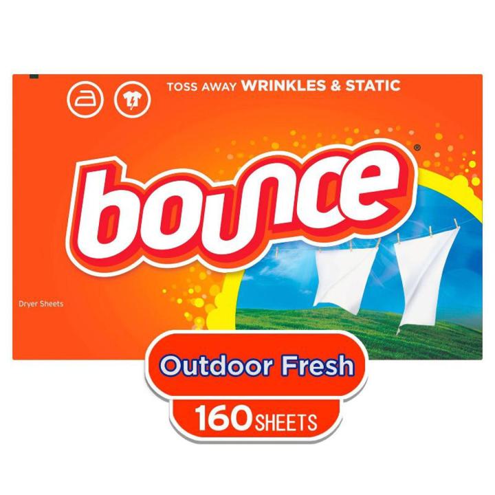 Bounce Fabric Softener Dryer Sheets, Outdoor Fresh, 160 Count