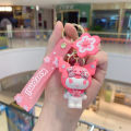 Sanrio Kawaii Hello Kitty Keychain Pink Kuromi Melody Cinnamoroll Car Key Ring Backpack Pendant Ornaments Girls Holiday Gifts. 