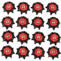 16Pcs Outdoor Golf Shoe Spikes Screw Training Parts Soft Rubber for Golf Sports Shoes (Red/Black). 