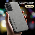 LEEWINDA For Samsung Galaxy A73 5G Phone Case,Luxury Leather Skin Sensing Magnetic Car TPU Wrap Back Cover. 