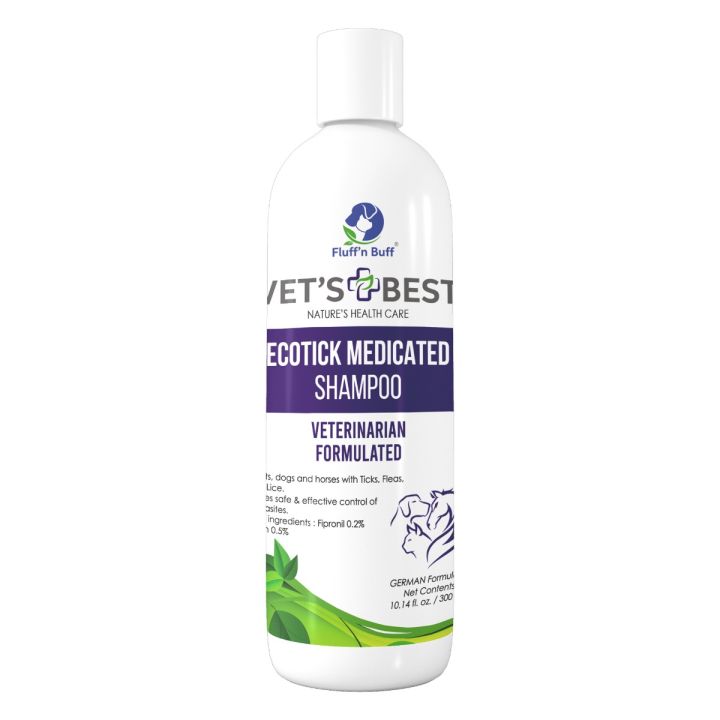 300 ML - Ecotick Medicated Shampoo - Fluff'n Buff Petcare Products