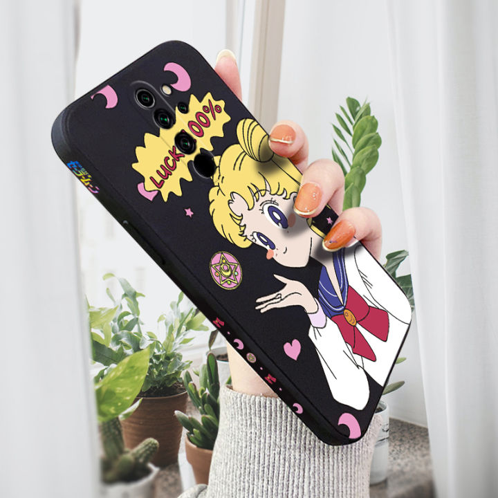 AMORVOR for Redmi Note 8 Pro Back Cover Anime Super Sailor Moon Side design Soft Case Liquid Silicone Phone Cases