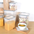 Kitchen Storage Container Vacuum Sealed Airtight Storage Jar Box for Kitchen Leakproof Transparent Organizer Food-grade Plastic Storage Container. 