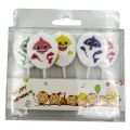 Baby Shark Candles - Cake Decoration Candles - Multi Colors - Girls Theme - Pack Of 5 Candles. 