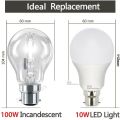 10W GLS LED Light Bulb B22 Bay-onet Very Bright 10w = 100w Warm White A60 [Energy Class A+] Long Life LED Sun Light, Healing Light. 