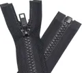 New (28 Inch) Separating Jacket Zippers for Sewing Coats Jacket Zipper Black Molded Plastic Zippers. 