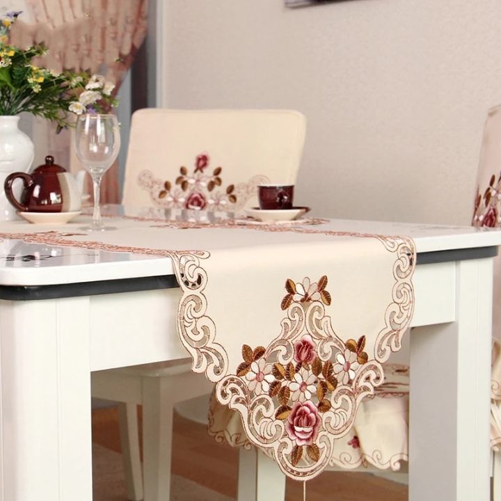Embroidery Table Runners for Wedding European Style Dinner Mats Table