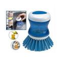 Kitchen Wash Tool Pot Dish Plastic Brush With Washing Up Liquid Soap Dispenser. 