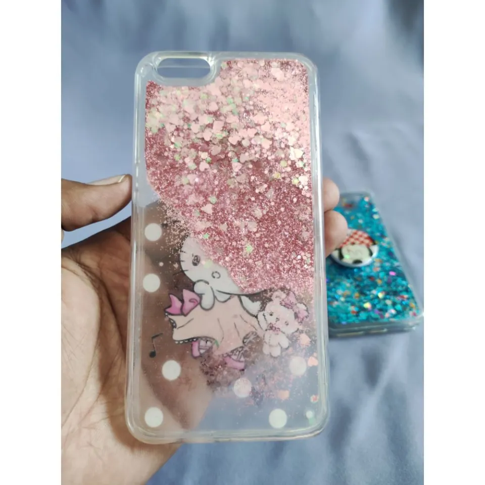 For Iphone Plus Back Cover Water Glitter Shiny Soft Silicon with