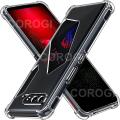 For ASUS ROG Phone 5/ROG Phone 5 Pro/ROG Phone 5 Ultimate/ROG Phone 5S Back Cover Shockproof Transparent Soft TPU Silicone Protector Phone Case with Shock Absorption Bumper Corners. 