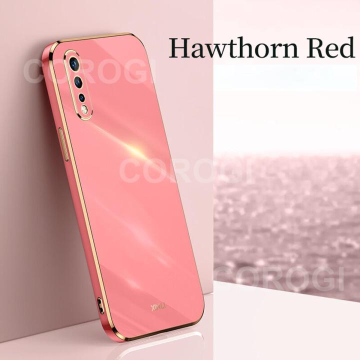For Vivo S1 Back Cover Shiny Plating Square Bumper Soft Silicone Shockproof Protective Case