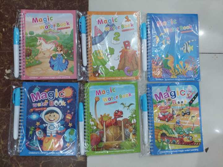 BANBAN%206%20Pack%20Magic%20Water%20Coloring%20Book,%20Magic%20Painting%20Books%20with%20Water%20Pen%20Mess%20Free%20Coloring%20Books%20for%20Toddler%202-4Years%20Reusable%20Coloring%20Book-Gift%20for%20Children%203+%20-%20Image%206