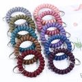Matte Spiral Bracelet Keychain Cis Bracelets Stretchy Key Chain Wrist Cis Keyring Spring Key Holder for Gym Pool Yoga Sauna. 