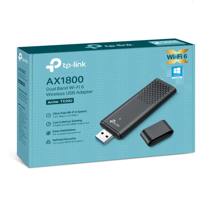 TP-Link%20Wi-Fi%206%20Adapter%20Archer%20TX20U%20/%20TX20U%20PLUS%20AX1800%20Dual%20Band%20Wi-Fi%206%20Wireless%20USB%20Adapter%20-%2018%20Months%20Brand%20Warranty%20-%20Image%202