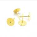Stainless Steel Earring Posts with Flat Pad Blanks, Pin Studs & Clear Rubber Earring Backs – Safety Back Jewelry Findings. 