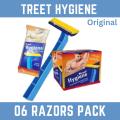 TREET Hygiene Razor - (06 Pcs)  | Disposable Razor | Twin Blade Razor | Under shaver | Barber Saloon Razor  | Shaving Kit For Men | Cut Throat Razor | Hair Trimmer | Razer For Men | Safety Razor Blade |  Hygiene Razor | Body Razor. 