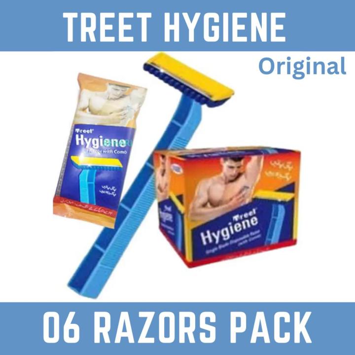 TREET Hygiene Razor - (06 Pcs)  | Disposable Razor | Twin Blade Razor | Under shaver | Barber Saloon Razor  | Shaving Kit For Men | Cut Throat Razor | Hair Trimmer | Razer For Men | Safety Razor Blade |  Hygiene Razor | Body Razor