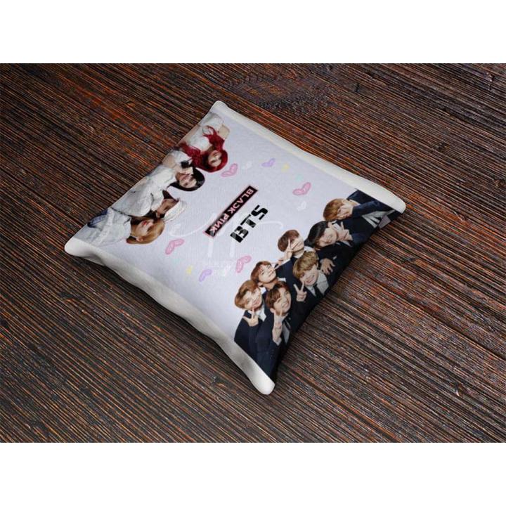 Blackpink Members And BTs Members Love Printed Cushion Pillow