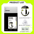 Glass Mouse Feet Compatible with G502 Wireless Mouse Round Curved Edge Mouse Glass Skates Durable Easy Install. 