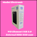 WD Elements USB 3.0 Hard Disk Enclosure - 2.5 Inch SATA External Case for HDD/SSD. 
