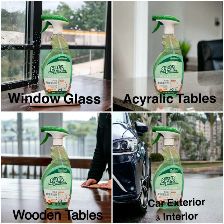 Car Glass Cleaning Spray and Window Glass Cleaner - Glass Shiner - Anti dust Minor Scratch Remover 600ML Cleaning Product