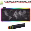 RGB Mouse pad Gaming Plain Black Design - Full Size Gaming RGB Mousepad 800mm x 300mm x 4mm - 14 Modes Of RGB Lights. 