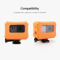 Vamson Waterproof Case For Go pro Protective Case Orange Float Cover For GoPro Hero 7 6 5 Black 7 Silver White Camera VP649. 