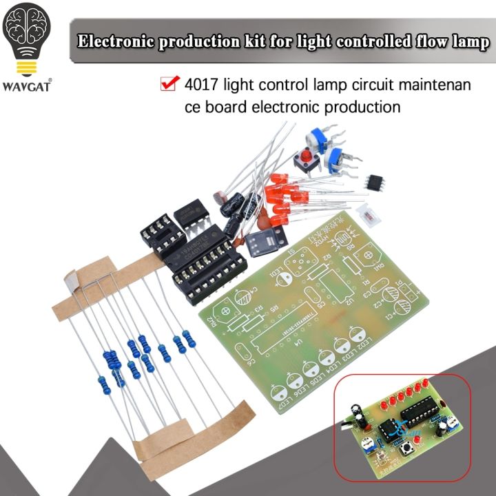 Light control flow lamp DIY kit electronic skills pieces CD4017 light ...