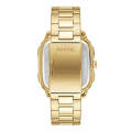 Fossil Multifunction Gold Stainless Steel Black Dial Quartz Watch for Gents - BQ2656. 