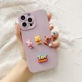 FELMYST For OPPO A16 INS Disney Cute Cartoon toy story Mobile Phone Case Huggin Pooh Bear Doraemon Casing Boy Gril Couple Gift Liquid Silicone Shockproof Soft Cover. 