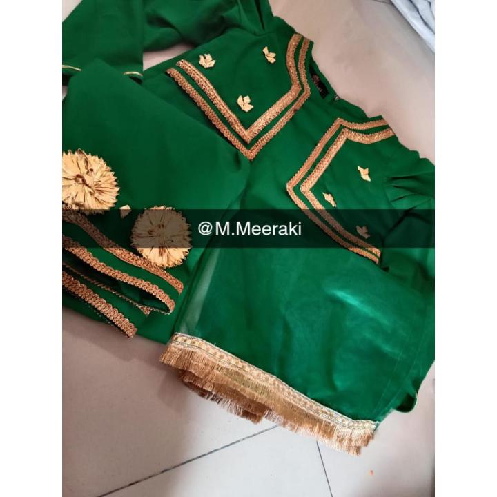 M.Meeraki/ Eid Collection/ Baby Girl Traditional Gota Dress