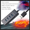 High Speed USB Hub 3.0 Micro USB Hub 4 Ports 5 Gbps Super High Speed Multi USB Splitter Expander Adapter Multi Purpose USB HUB Port Multiple Expander for PC Laptop Computer Accessories HUB Multi USB 3.0 Hub. 