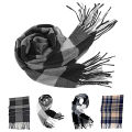 Muffler Contrast Color Washable Anti-pilling Men Winter Scarf. 