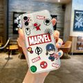 Avenger Marvel Cartoon phone Case for iPhone XR 8 7 Plus 6S X XS 13 Mini 11 14 15 Pro 12 Pro Max SE XS Max 13Pro Silicone Bumper BruberryBe. 